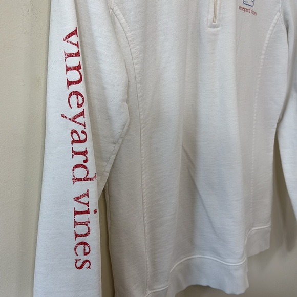 Vineyard Vines Shep Quarter Zip Knit Shirt Red White Blue Size Small - Picture 5 of 9